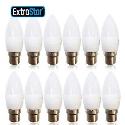 10P LED Candle Light Bulbs 4W/5W/6W BC B22 Bayonet Warm Natural Daylight White • £9.99