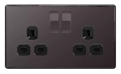 £9.95 • Buy Bg Nexus Flatplate Screwless Light Switch & Sockets Polished/black Nickel  