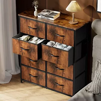 8 Drawers Dresser For Bedroom Chest Organizer Storage Tower With Fabric Bins • $75