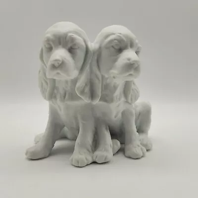 Kaiser Of Germany Bisque Figural Signed Sitting Spaniel Puppies 665 • $41.95