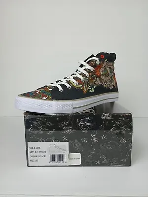 Ed Hardy Still Life High Top Sneakers Black Men's 11 NEW • $65.99