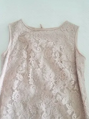 Vintage L'Aiglon Size Small Dusty Rose/Pink Lace Dress W Lining • $28