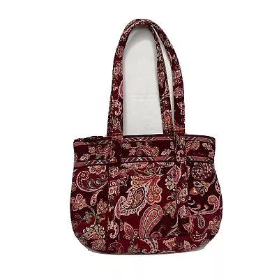 Vera Bradley Red Wine Paisley Shoulder Bag 9” Length X 12” Width 10  Straps • $10