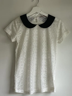 $11 • Buy Peter Pan Collar See Through Blouse