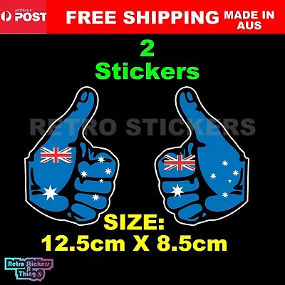 $6.95 • Buy  THUMBS UP Stickers, X 2 AUSTRALIA FLAG, Kenworth, Mack, Tow Truck,Ute, Bar ,Car