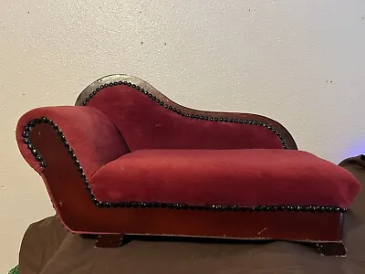 Vtg 18  Doll-Size Chaise Lounge Couch Victorian • $45