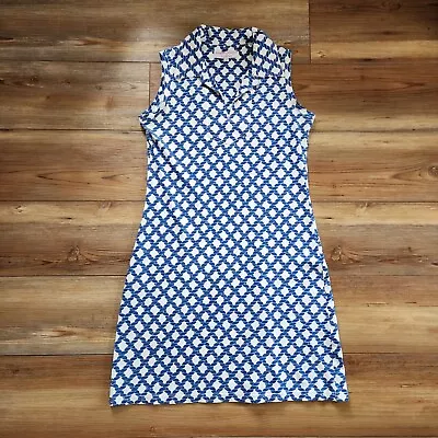 Barbara Gerwit Women's Nautical Rope Navy Knit Shift Dress Size S Sleeveless • $34.95