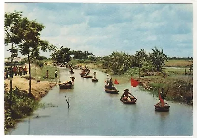 1960s VIETNAM WAR Vietnamese People's River Russia Old Postcard • $10.90