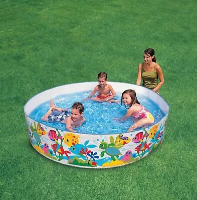 Intex Snapset Pool 4ft 5ft 6ft Swimming Pool Paddling Summer Garden Fun Rigid • £12.99