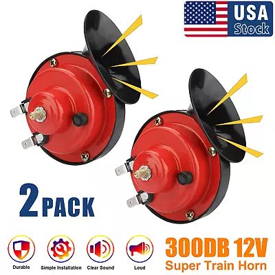 2PCS 300DB Super Train Horn For Trucks Car Boat Motorcycle Electric Air Horn 12V • $9.78