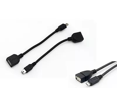 2pc USB 2.0 Micro B Male To A Female Adapter Converter OTG Cable For Samsung Tab • $5.99