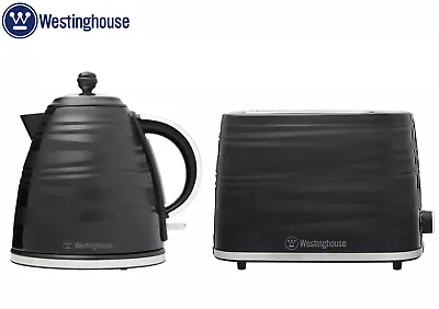 Westinghouse Plastic 1.7L Kettle & 2 Slice Toaster Pack - Black WHKTPK07K • $129