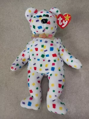 TY Beanie Babies Rainbow Spot Bear Millenium Y2K With Tag Error Collectable VGC • £14.99