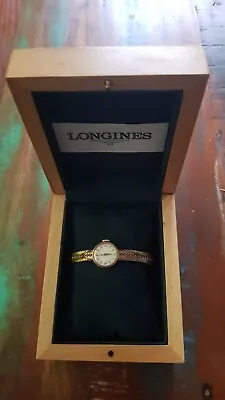 Longines Ladies 9ct Gold Wrist Watch Swiss Made In Box • £299