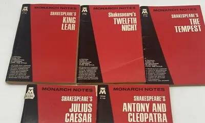 Monarch Notes ShakespeareS  Books Anotony And CleopatraJuilus Caeser • $15.19