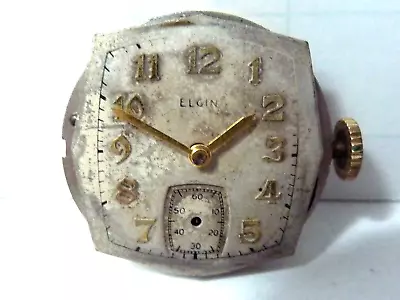 Vintage Elgin Caliber 554 15-Jewel Wristwatch Movement RUNNING Parts / Repair • $39.99