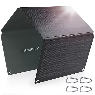 30W Folding Solar Panel Kit Portable Power Battery Charger USB Camping RV Boat • £45.99