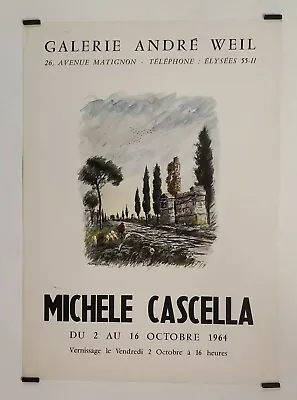 1964 Cascella Michele Galerie André Weil Original Poster Exhibition • $213.96