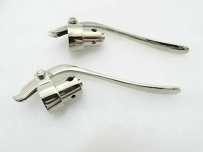 Brass Chromed Inverted / Reverse Levers Pair 1  Handle Bar Vintage Bikes • $74.99