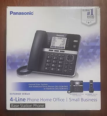 Panasonic Office Phone System Corded Base Station 4-Lines Expandable KX-TGW420B • $68.79