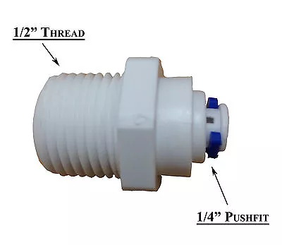 £2.17 • Buy Water Filter Housing Fitting 1/2  Reducer To 1/4  Pipe