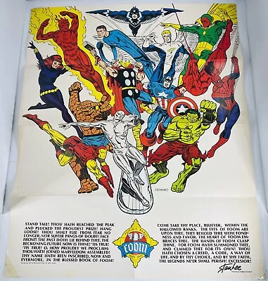 Foom Marvel Fan Club Poster 1973 Jim Steranko Superhero 28 X 22  • $44.99