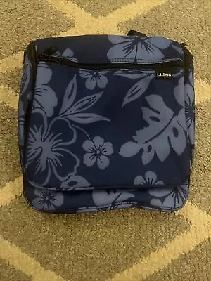 LL Bean Personal Organizer Toiletry Bag  Hanging Travel Blue Hawaiian #0WP01 • $19.99