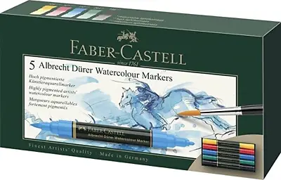 Faber-castell 100-115-929 Albrecht Durer Dual Tipped Watercolor Markers 5pc New • $17.99