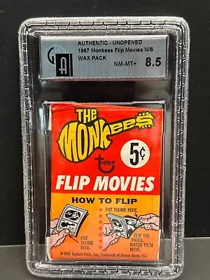 The Monkees 1967 Topps Flip Movies 5 Cent Wax Pack Sealed Vintage GAI 8.5 NM-MT+ • $199.95