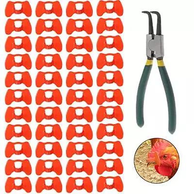 41 Pcs Pinless Peepers With Pliers Set Poultry Blinders Chicken Peepers Chick... • $15.78