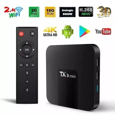 TX3 Mini 4K SMART TV Media Player Quad-Core WIFI 2GB+16GB • £19