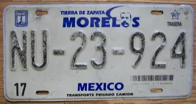 SINGLE MEXICO State Of MORELOS LICENSE PLATE - 2005/07 - NU-23-924 - CAMION • $12.99