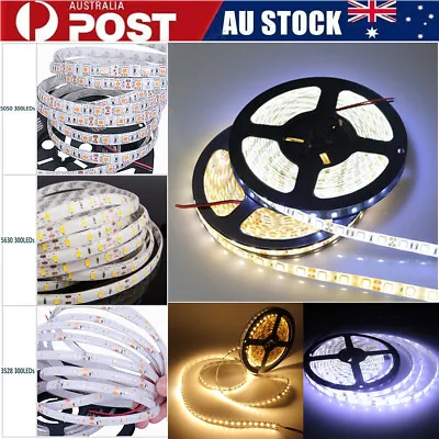 5M-10M 3528/5630 SMD 300 LED Strip Lights Flexible Light White/Warm White • $7.96