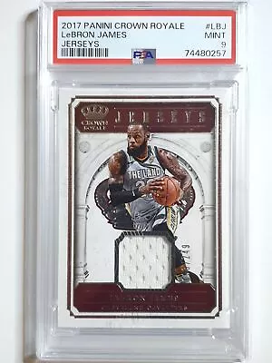 2017 Panini Crown Royale Lebron James #PATCH /249 Game Worn Jersey - PSA 9 • £206.81