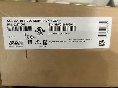 Axis 291 1U Server Rack High-Density Video Encoder Rack NEW In Box Factory Seal • $85