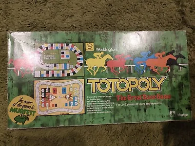 Vintage TOTOPOLY The Great Horse Race Game - 1978 Waddingtons • $49.95