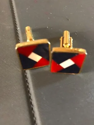 Vtg Signed Austria RED WHITE BLUE Maritime-theme CuffLinks PATRIOTIC UNISEX M/F • $9.90