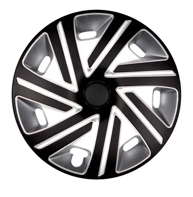 4x Premium Design Hubcaps   Cyr   Painted 14 Inch Black Silver • $144.46