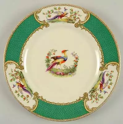 Myott Staffordshire Chelsea Bird Green  Dinner Plate 2423498 • $59.99