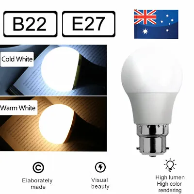 10X LED Bulb E27/B22 Bright Bayonet Screw Ball Lamp Globe Light Cool Warm White • $28