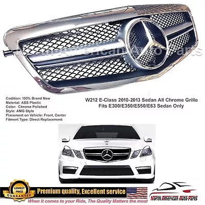 E-Class Grille Chrome Emblem Star E350 E300 E550 E63 2010 2011 2012 2013 Sedan • $185