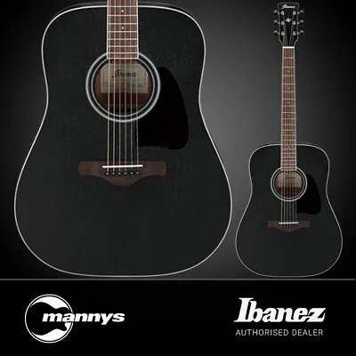 Ibanez AW84WK Artwood Acoustic Guitar (Weathered Black Open Pore) • $499