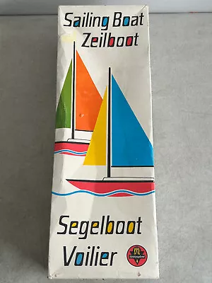 Vintage Sailboat Wooden Toy Spielzeugland Germany W/ Box  Sailing Boat • $9.99