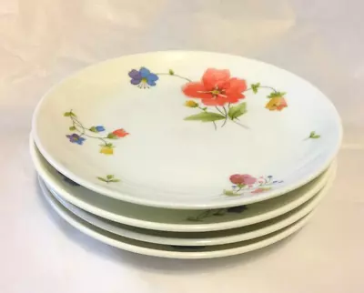 Vintage Mikasa Just Flowers - Set Of 4 - Coasters Dessert Small Plates 5  D • $27