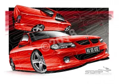 Holden Vu Ss Ute Sting Red A2 Framed Print (hc12d) • $249