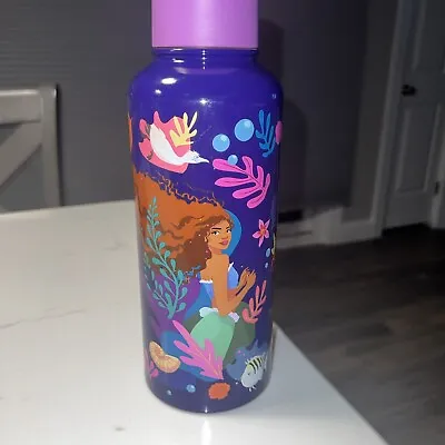 The 32oz Little Mermaid Stainless Steel Water Bottle Built-In Straw Live Action • $28.99