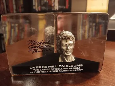 Michael Jackson Lucite Paperweight Pewter 3D Bust Thriller Jewel Eyes VERY RARE  • £434.31
