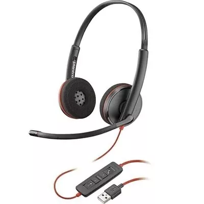 Plantronics Blackwire C3220 Stereo Corded Headset USB-A Homeworking Call Centre • £12.99