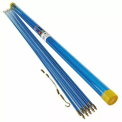 Cable Access Kit Kits 10 X 1 M Electricians Puller Rods Wires Wire Push Rod Bn • £11.89