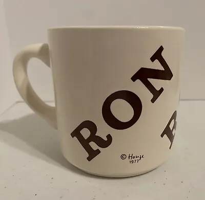 Vintage 1977 Houze “RON“  Ceramic Coffee Mug  USA Personalized Name • $10.99